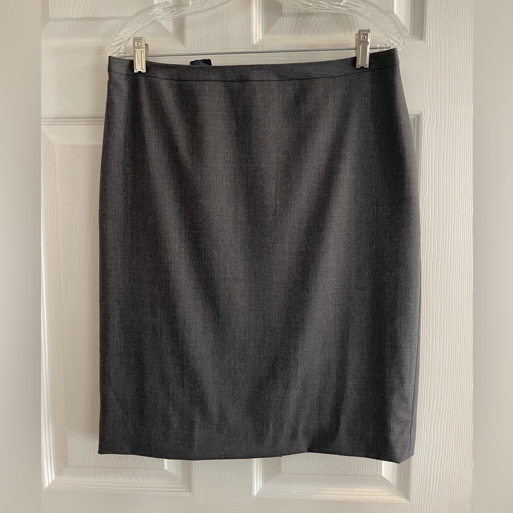 Brooks Brothers gray wool pencil skirt